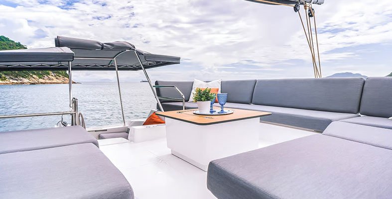 Le catamaran Aumoananui, notre bateau pour la croisière à Tetiaroa
